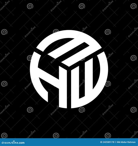 MHW Letter Logo Design on Black Background. MHW Creative Initials ...