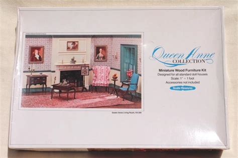 Realife miniatures 70s vintage dollhouse furniture kits, Queen Anne ...