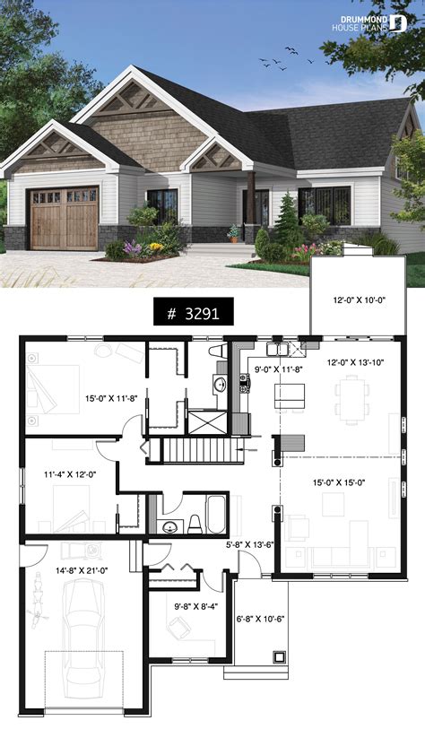 Two Bedroom House Plans With Office | Home Design