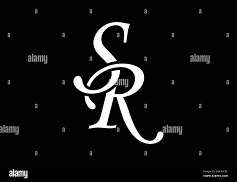 Initial Monogram Letter SR Logo Design Vector Template. Graphic ...