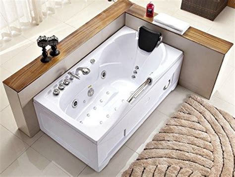 Master bath 60 Inch White Bathtub Whirlpool Jetted Bath Hydrotherapy 19 ...