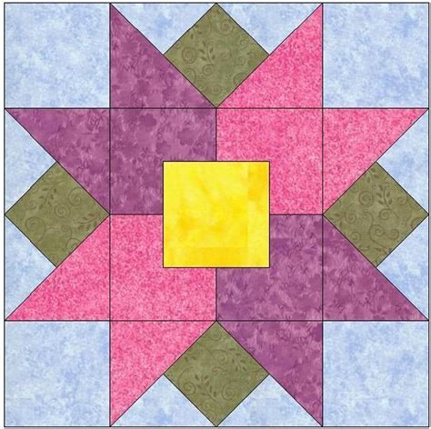 Tulips All Around Quilt Block Pattern | Craftsy | Flower quilt patterns ...