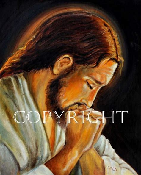 Lord Jesus Praying | Vassula's Paintings