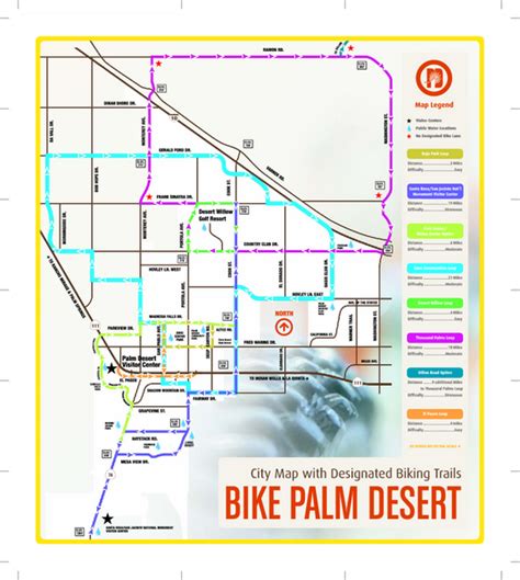 Palm Desert Biking Map - Palm Desert CA 92260 • mappery