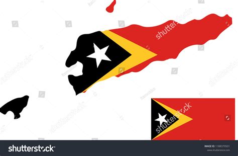 Vector Map East Timor Flag Isolated Stock Vector (Royalty Free ...