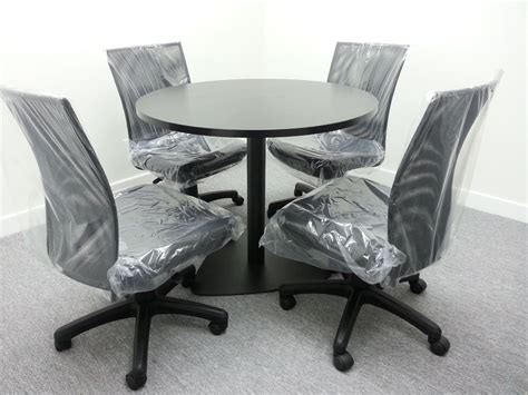 small round meeting table with metal frame | Conference table, Dining ...