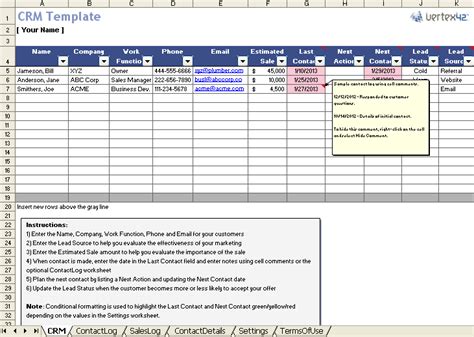 Excel Client Tracking Template For Your Needs