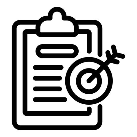 Summary target icon, outline style 15676185 Vector Art at Vecteezy