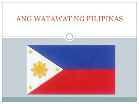 Ang watawat ng pilipinas