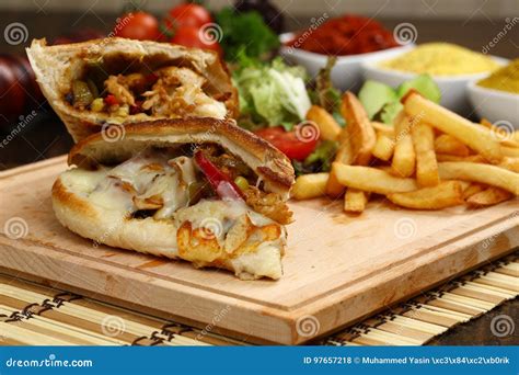 Hot Sub Sandwiches stock photo. Image of chicken, mazzerella - 97657218