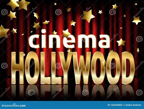 Hollywood Cinema. Movie Banner or Poster in Retro Style Stock Vector ...