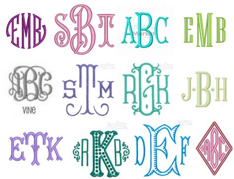 monogram fonts - Mint Julep Monograms