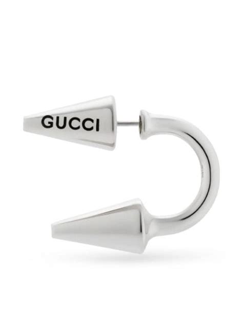 Gucci logo-engraved Stud Earrings - Farfetch