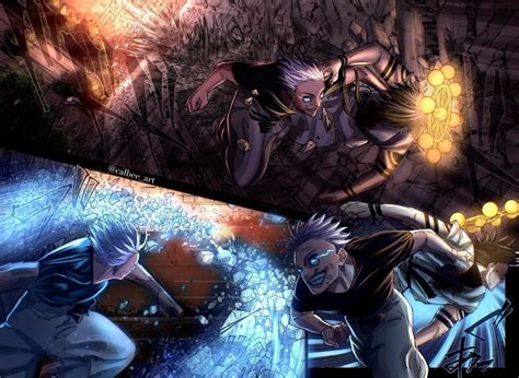 gojo vs sukuna coloring by @calbee_art | Wallpaper, Personagens de ...