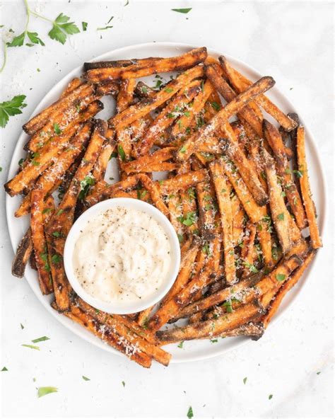 Crispy Baked Yam Fries with Lemon Truffle Aioli - Food Duchess | Recipe ...