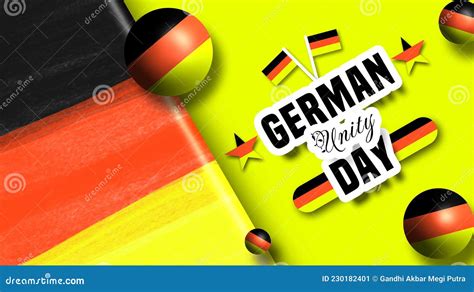 German Unity Day Vector Poster Stock Vector - Illustration of banner ...