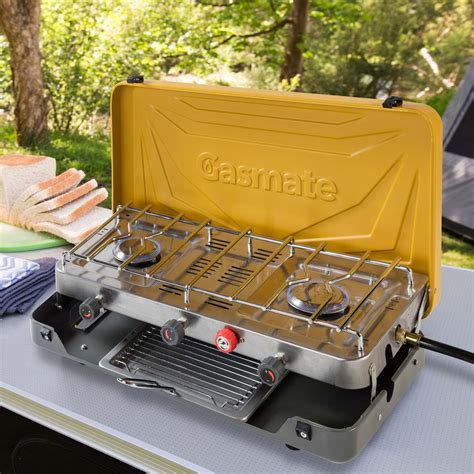 2 Burner Camping Stove and Grill | Gasmate Australia