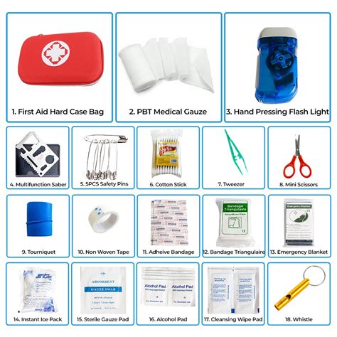 Be prepared with 18 in 1 Medical First Aid Kit with Casing Included ...