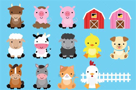 Farm Animals Clipart Graphic by ClipArtisan · Creative Fabrica