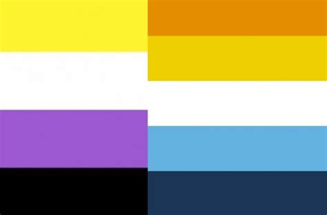 Non binary aroace flag (I'm 98% sure that's the aroace flag) in 2023 ...