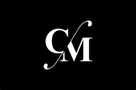 CM Monogram Logo Design By Vectorseller | TheHungryJPEG.com