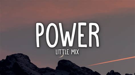 Little Mix - Power (Lyrics) - YouTube