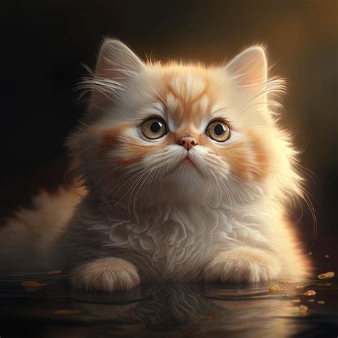 Premium AI Image | A painting of a cat that is on a table