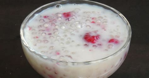 Vegan Raspberry Sago Pudding | Cook N Click