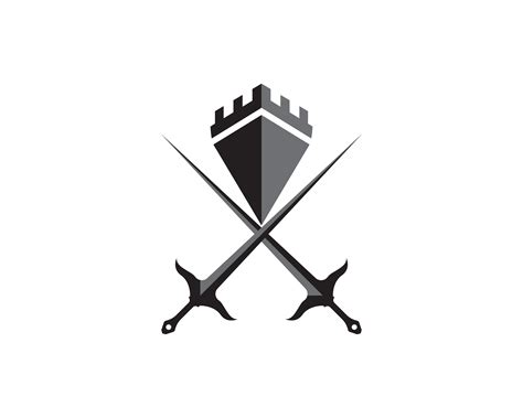 Sword vector logo illustrations 596082 Vector Art at Vecteezy