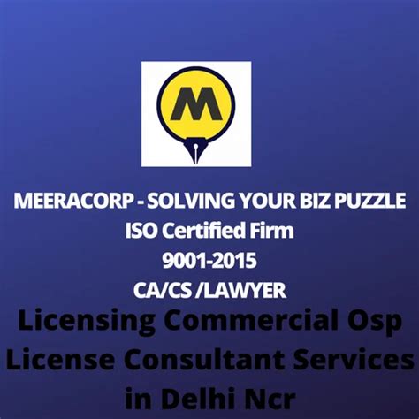 Osp License Consultant Services at best price in New Delhi