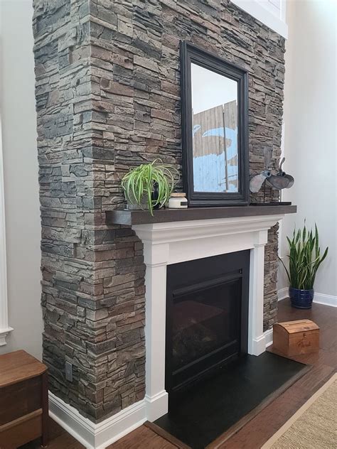 Faux Stone Fireplace - No Mortar No Mess - Box to the Wall | GenStone