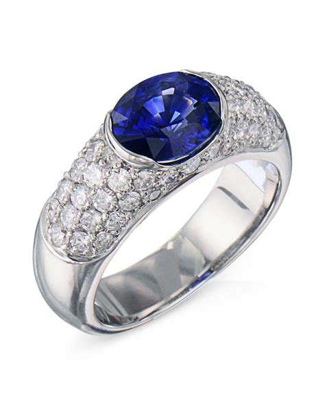 Oval Blue Sapphire Diamond Ring - Turgeon Raine