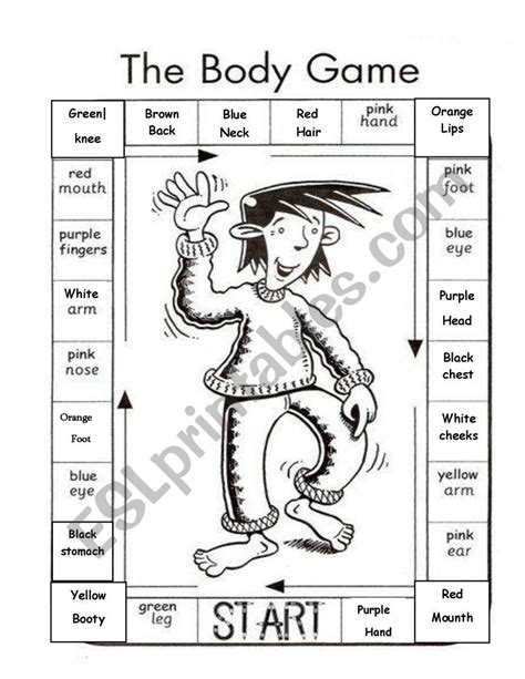 Body game - ESL worksheet by astridvalle13