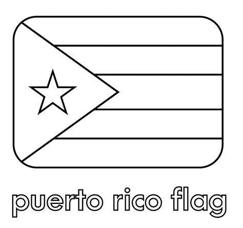 Printable Puerto Rico Flag