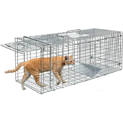 Humane Cat Trap for Stray Cats 24inch Live Animal Trap for Kitten ...