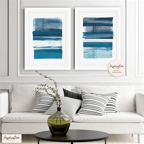 Large Abstract Prints, Set of 2 Art Prints, 50X70 Poster, Mixed Media ...