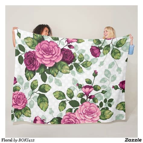 Floral Fleece Blanket | Zazzle | Fleece blanket, Blanket, Floral