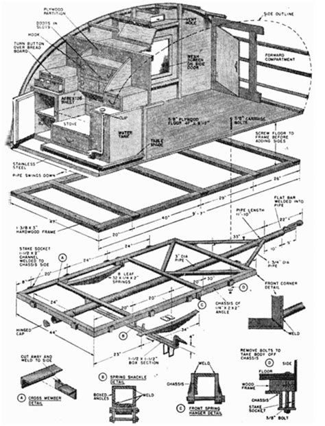 Vintage Teardrop Trailer Plans | Designs & Ideas on Dornob