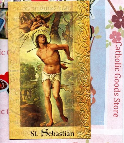 Saint St. Sebastian - Biography, prayer, Feast Day, etc... Folder Card ...