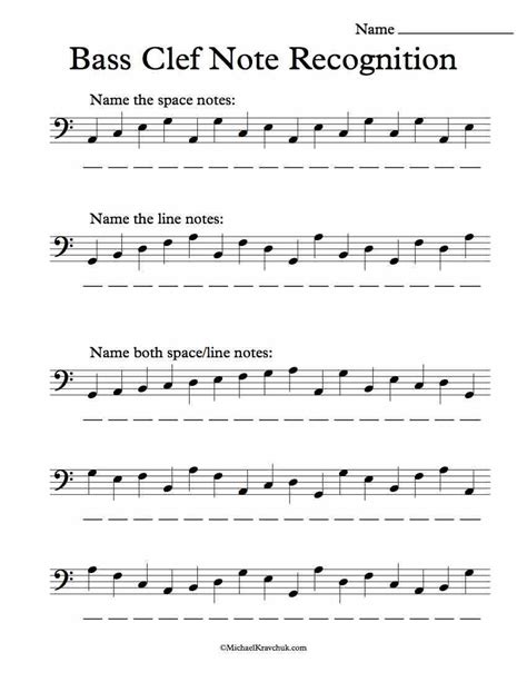 Notes On Bass Clef Ledger Lines | Bass Clef Notes