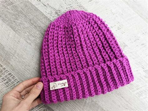 Free Crochet Ribbed Hat Pattern for Beginners - Crochet Bits