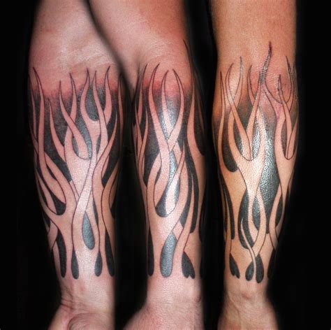 Flame Sleeve Work Tattoo Design Picture