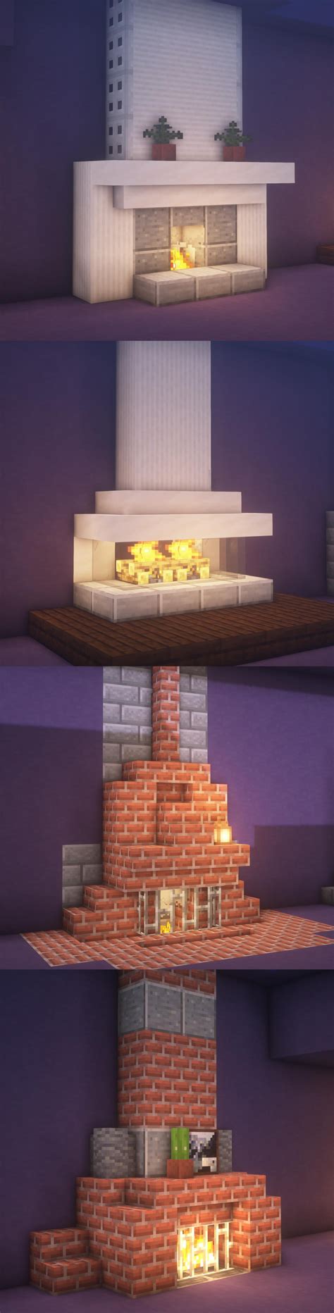 Minecraft Modern House Fireplace - Pixel Art Grid Gallery