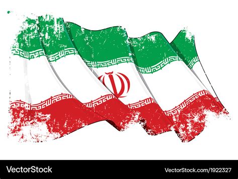 Iran flag grunge Royalty Free Vector Image - VectorStock