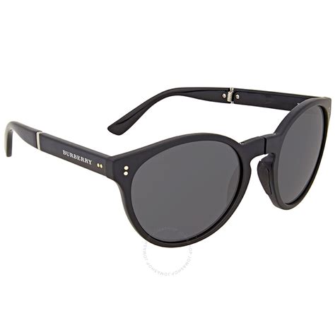 Burberry Matte Black Cat Eye Sunglasses - Burberry - Sunglasses - Jomashop