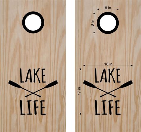 Lake Life Cornhole Board Decals Sticker