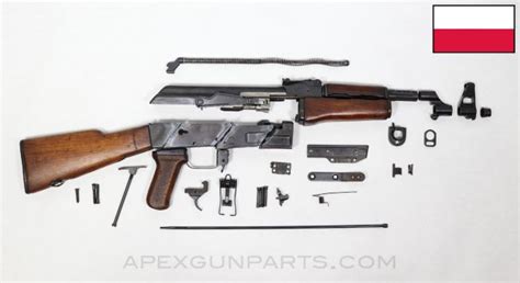 Polish KbK Model "N" Milled AK-47 Parts Kit, w/ Cut Receiver, Wood ...