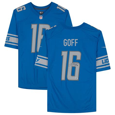 Jared Goff Detroit Lions Autographed Blue Nike Game Jersey