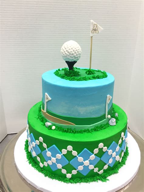 Golf Groom's cake. | Golf birthday cakes, Golf themed cakes, Golf cake