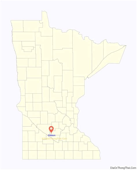 Map of Gibbon city, Minnesota - Thong Thai Real